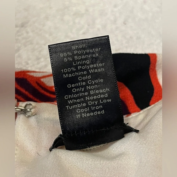 🛍️ANN TAYLOR‎ Cream and orange halter dress size Mp. - Picture 11 of 14